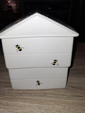 Ceramic Bee House  Storage Canister With Lid Ideal For Food/Biscuits From NEXT