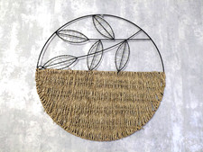 Woven Rattan Leaf Large Wall