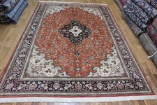 One of a Kind Master Piece Oriental Qoum silk rug signed by the maker 300 x 200
