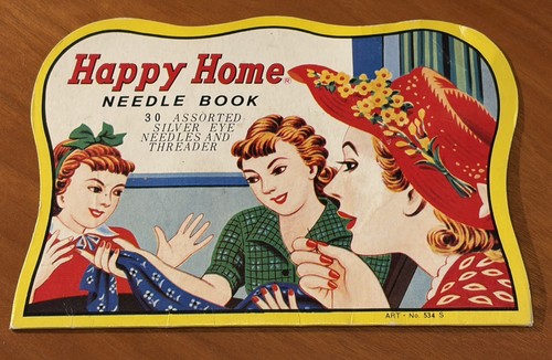 Vintage happy home needle book - happy,