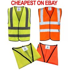 Yellow / Orange Hi Vis Vest High Vis Visibility Reflective Waistcoat Work Safety