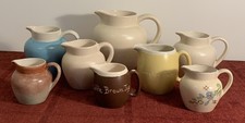 Mixed Lot Of 8 Devonmoor Pottery Jugs, 7cm - 14cm Tall
