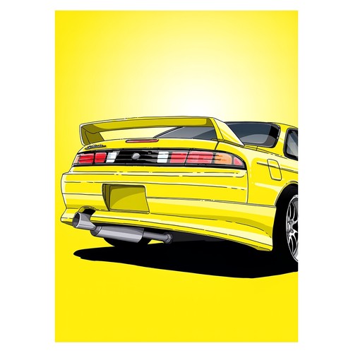 Yellow sports car pop art - yellow,