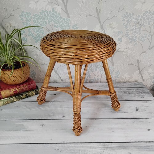 Vintage woven wicker cane - wicker,