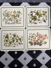 Vintage Set Of 6 Clover Leaf Table Mats Placemats Cottage Floral