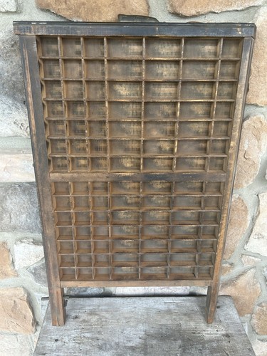 Antique wooden printers drawer - wooden,