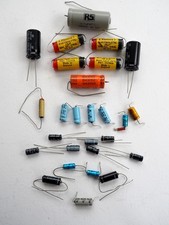 Vintage Capacitors Job Lot, Plessey Electrolytic, Maxcap,  Philips, RS.   x27