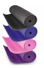 2x YOGA MAT GYM FITNESS EXERCISE ECO FRIENDLY FOAM 6MM NON SLIP PILATES PHYSIO