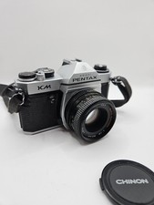 Asahi Pentax KM Vintage 35mm SLR Film Camera with Chinon 50mm f/1.8 Lens