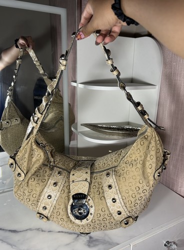 Vintage beige guess bag - beige,