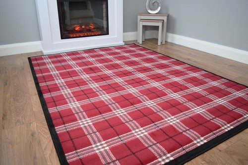 New red tartan - tartan, rug
