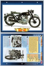 Vincent Comet- 1954 - Classic Motorbikes - Atlas Motorbike Fact File Card