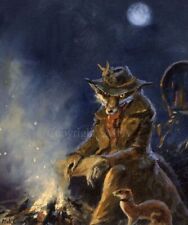 Mick Cawston 'Days Done' Open Edition Funny Fox Print