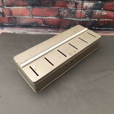 Vintage Metal Thrift Box 6 (six) Slot Coin Cash Money Piggy Bank Tin