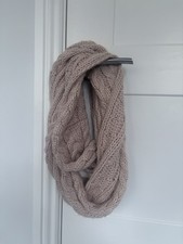 Pale Pink Knitted Snood Neck