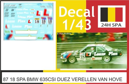Decal 24h spa - decal, 1987