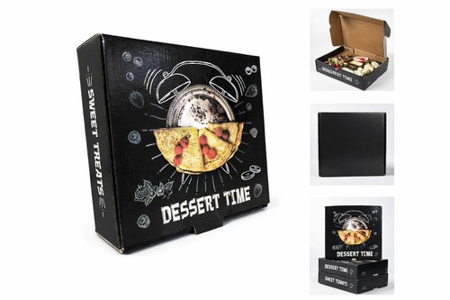 90x pizza box style dessert - style,