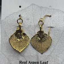 New Baby Aspen Leaf Earrings