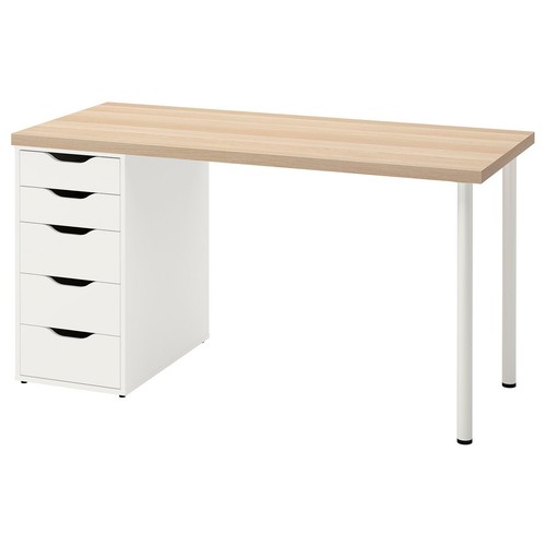 Ikea desk with storage drawers - storage,