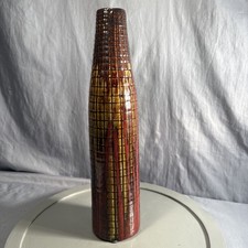 Ceramic tall vase red - 13.5”,