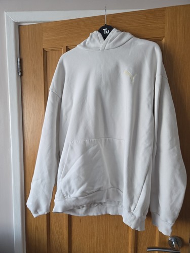 White puma hoodie size l - puma,