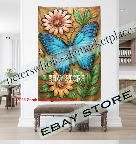 Garden butterfly wall - garden, tapestry