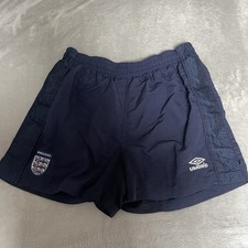 Umbro England 00-02 Football Shorts Blue Size 2XL W38-44 Vintage
