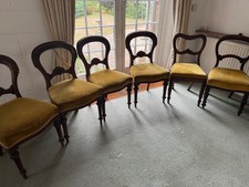 Antique Mahogany Dining Chairs X 6