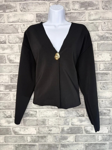 Black front slit - , long