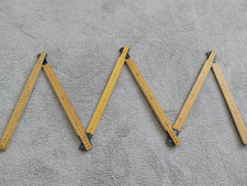 2 Wooden Folding Rulers. Used For Wood Working/Carpentry. Feet/inches + Metre/cm