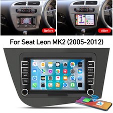 For Seat Leon MK2 2005-2013 CarPlay Android 14 Car Stereo 2+32G GPS WIFI FM 9"