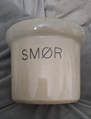 Vintage smør butter crock - butter,