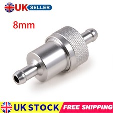 Billet aluminium 8 mm washable inline alloy fuel filter road race rally