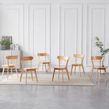 6pcs Mid Century Solid Wood