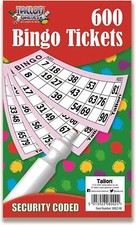 600 x Jumbo Bingo Tickets Book Pad 100 Sheet Raffle Security Coded