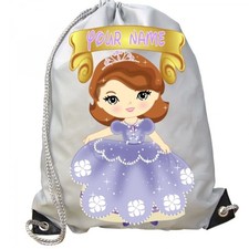 GIRLS Personalised Magical PRINCESS SOFIA BAG for Dance Gym School PE Swim!