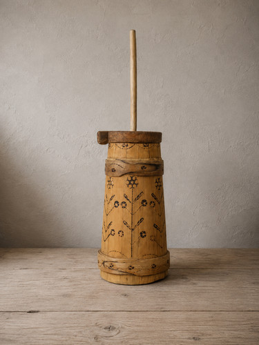 Antique wooden butter churn - wooden,