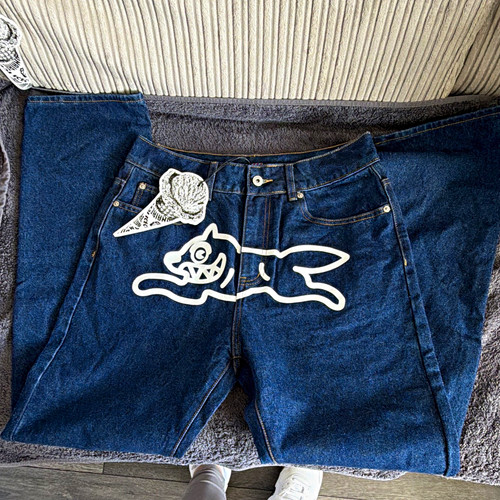 Icecream running dog denim - running,