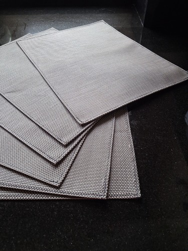 Placemats set grey - of, grey/silver