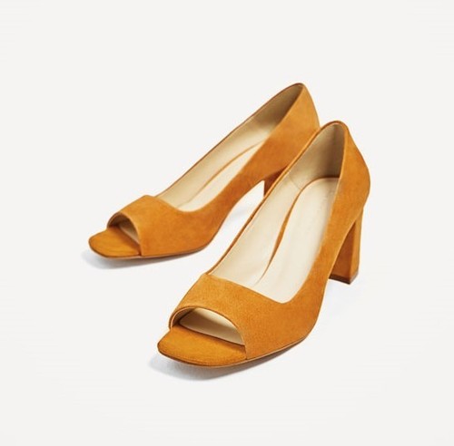 Zara mustard suede leather - suede,