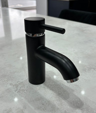 Tre Mercati Milan Black Mono Basin Mixer Tap with Pop-Up Waste (Ex-Display)