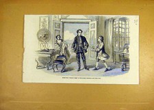 Original Old Antique Print