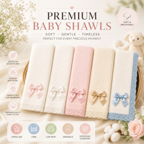 Spanish knitted baby shawl - knitted,
