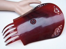 Spanish mantilla comb Art Deco celluloid faux tortoiseshell hair accessory