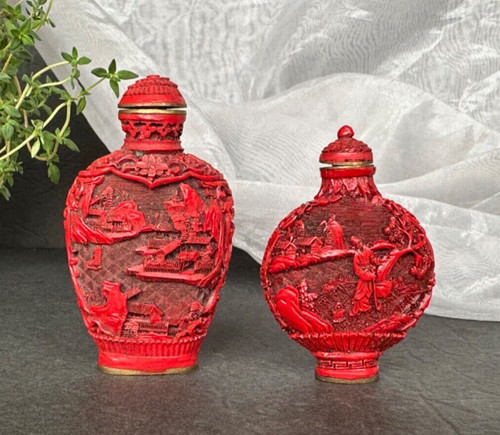 Antique chinese cinnabar - chinese,