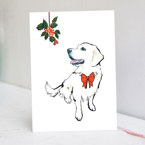 Golden retriever christmas - retriever,