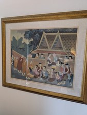 Thai Art Silk Painting Print