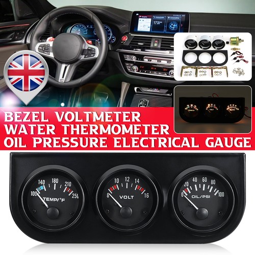 52mm car triple gauge kit - gauge,