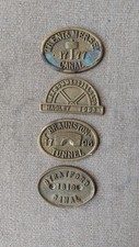 Vintage Brass Canal Plaques 
