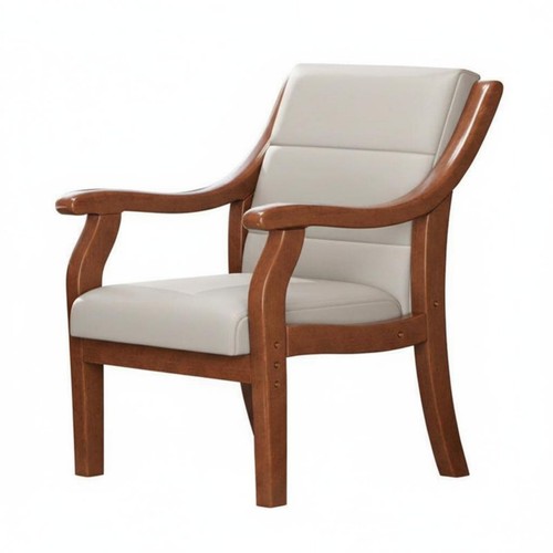 Padded wood frame armchair - padded,